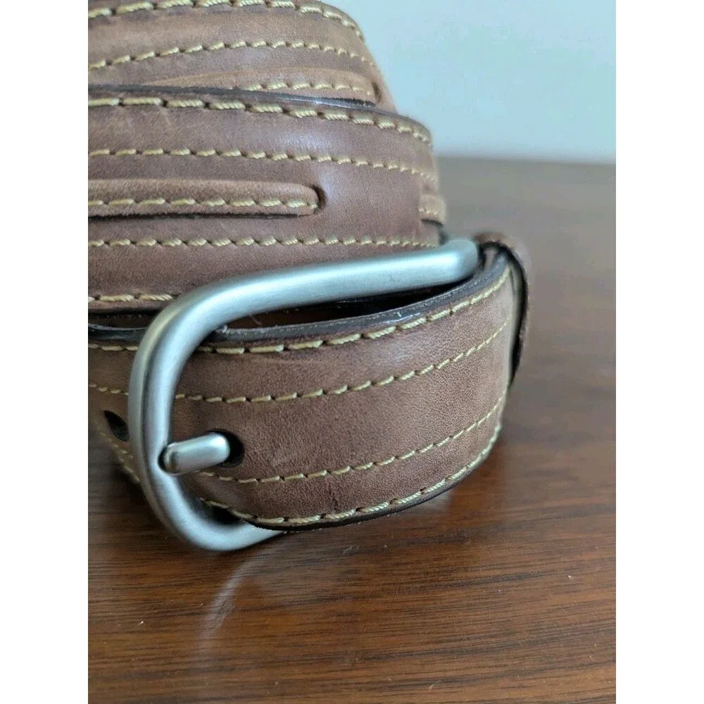 VTG Johnston & Murphy Belt Glove Cowhide Brown Leather Mens 32 USA Made Western